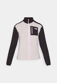 YUMIORI FULL ZIP - Fleecejacke - moonstone grey/black/cyber pink