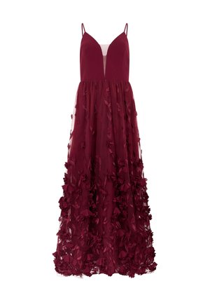 Apart, MIT 3D BLUMEN - Maxi dress - weinrot