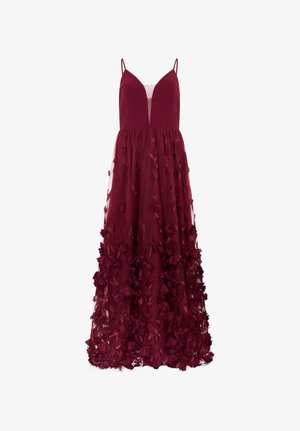 Apart, MIT 3D BLUMEN - Vestido largo - weinrot