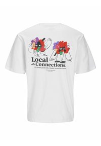 Jack & Jones RUNDHALS   - Camiseta estampada - bright white
