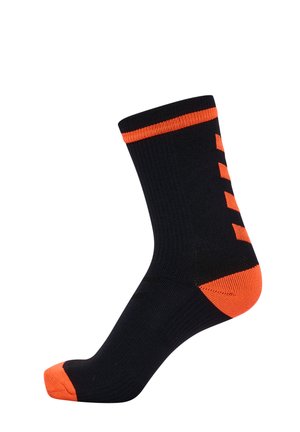 Hummel ELITE INDOOR SOCK LOW PA UNISEX - Sportsstrømper - black neon orange