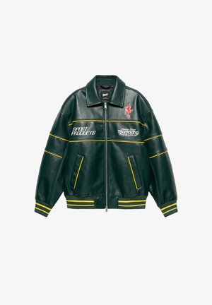 PULL&BEAR, Veste en similicuir - green