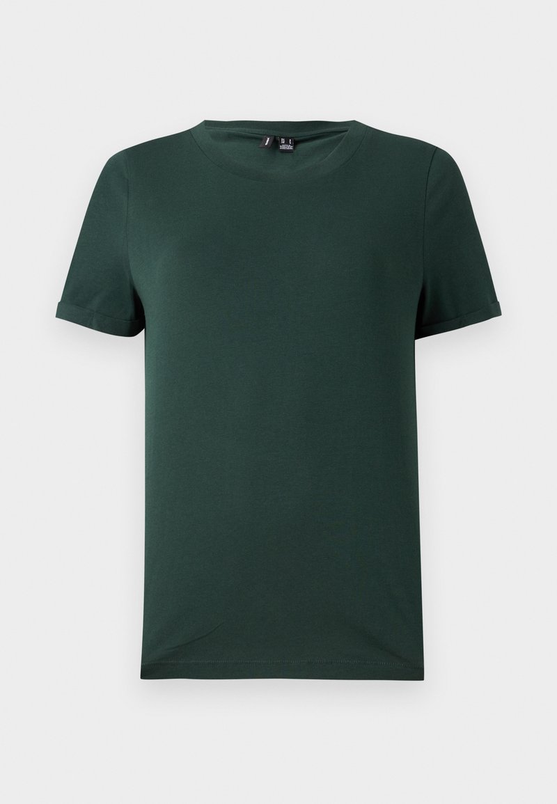 Vero Moda T-shirt basic donkergroen