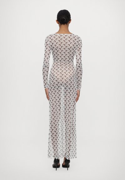 MARINE SERRE MOON PRINTED PANELLED DRESS - Vestido comprido - optical white