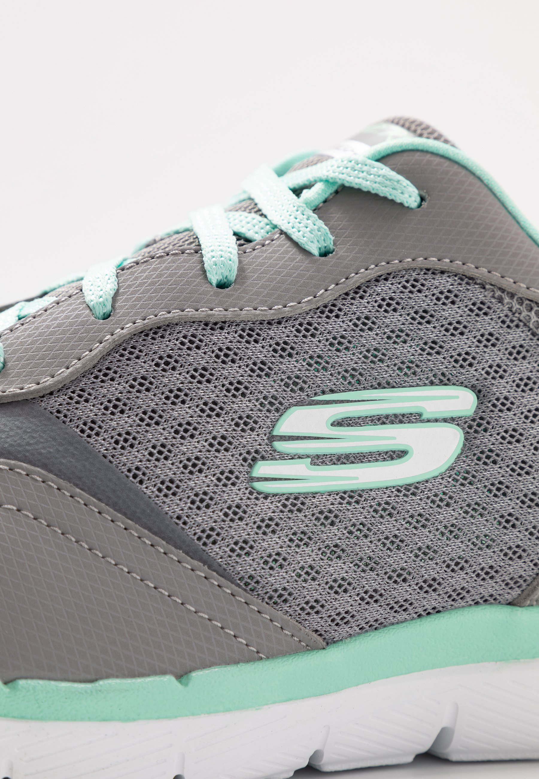 Skechers Wide Fit FLEX APPEAL 3.0 Joggesko graymint Skechers Wide Fit FLEX APPEAL 3.0 Joggesko graywhite