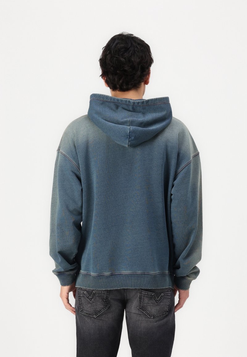 Sweat à Capuche Diesel Bleu Pétrole Homme Taille S - Occasion En Excellent état - 100% Coton