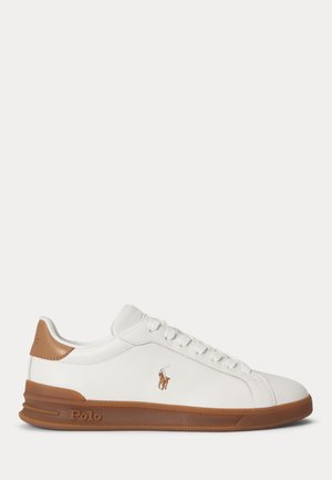 Polo Ralph Lauren HERITAGE COURT II LEATHER SNEAKER - Αθλητικά παπούτσια - white/tan