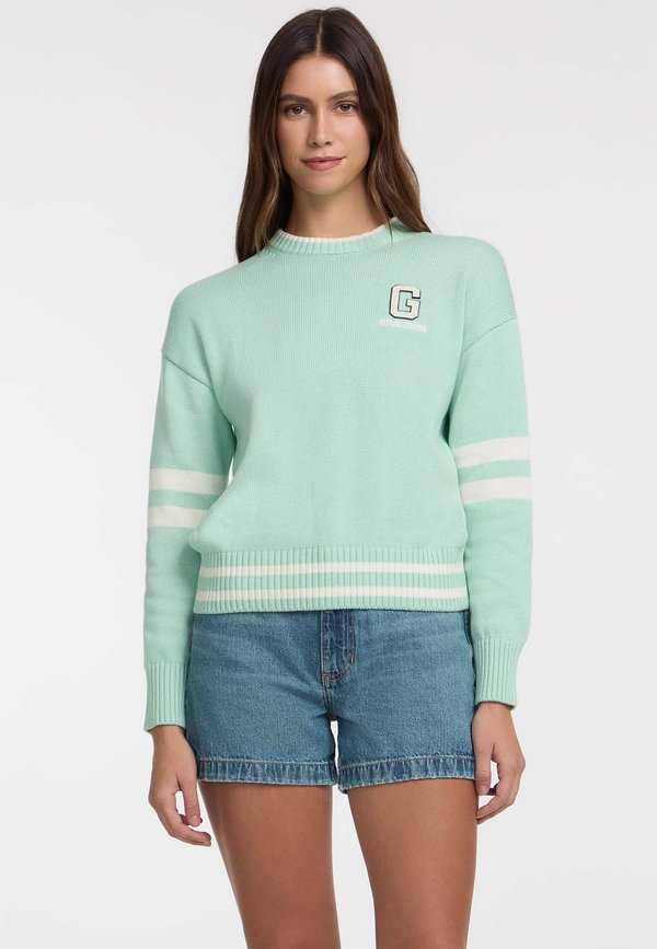 LOGO-PATCH - Strickpullover - grün