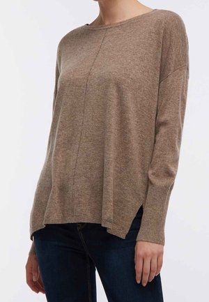 Pullover - mottled brown