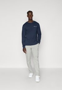 Champion ICONS CONTRAST CREWNECK LONG SLEEVE  - Langarmshirt - navy