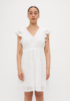 VMHONEY V NECK SHORT DRESS - Day dress - snow white