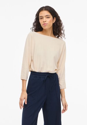 VIMALU BOATNECK 3/4 SLEEVE KNIT - Maglione - sandshell detail:melange
