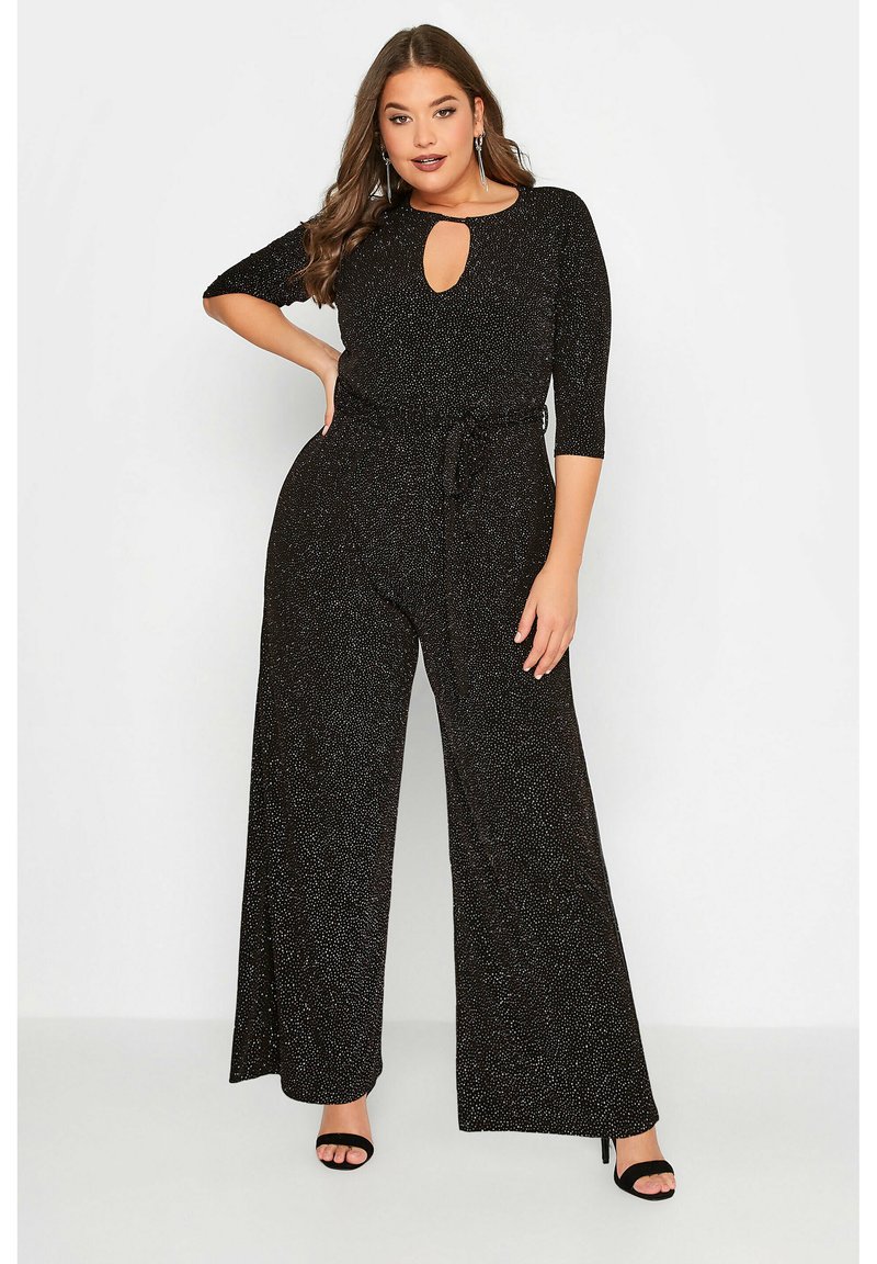 Yours Clothing GLITTER KEYHOLE Jumpsuit black/schwarz Zalando.de