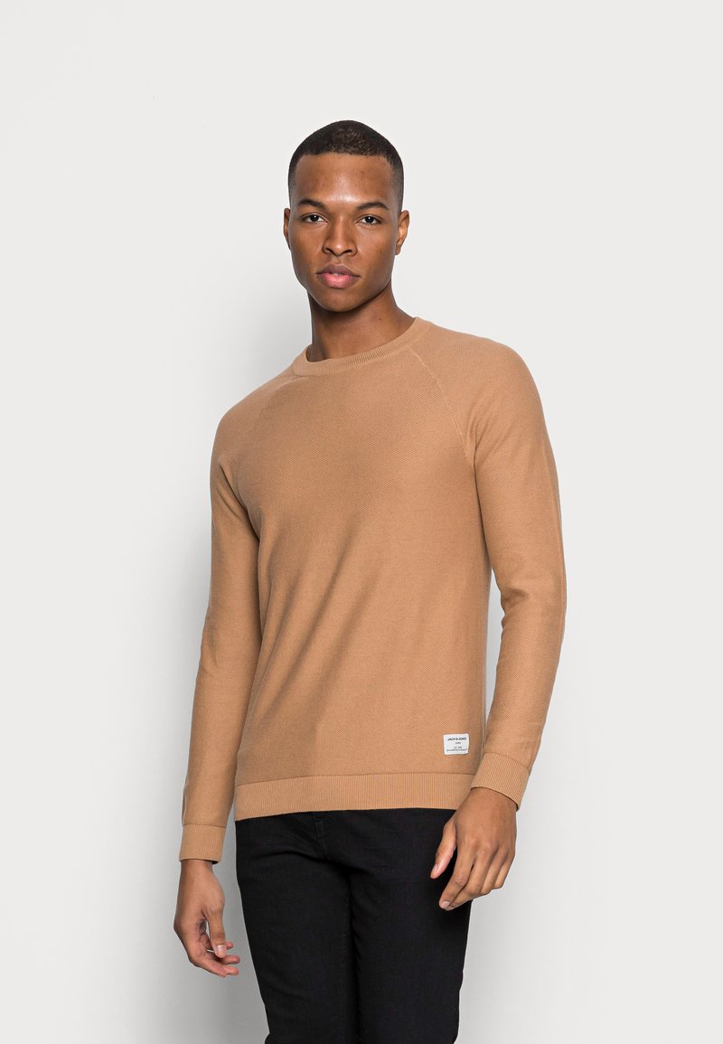 Jack & Jones JCOSHAWN CREW NECK - Camisola - beige