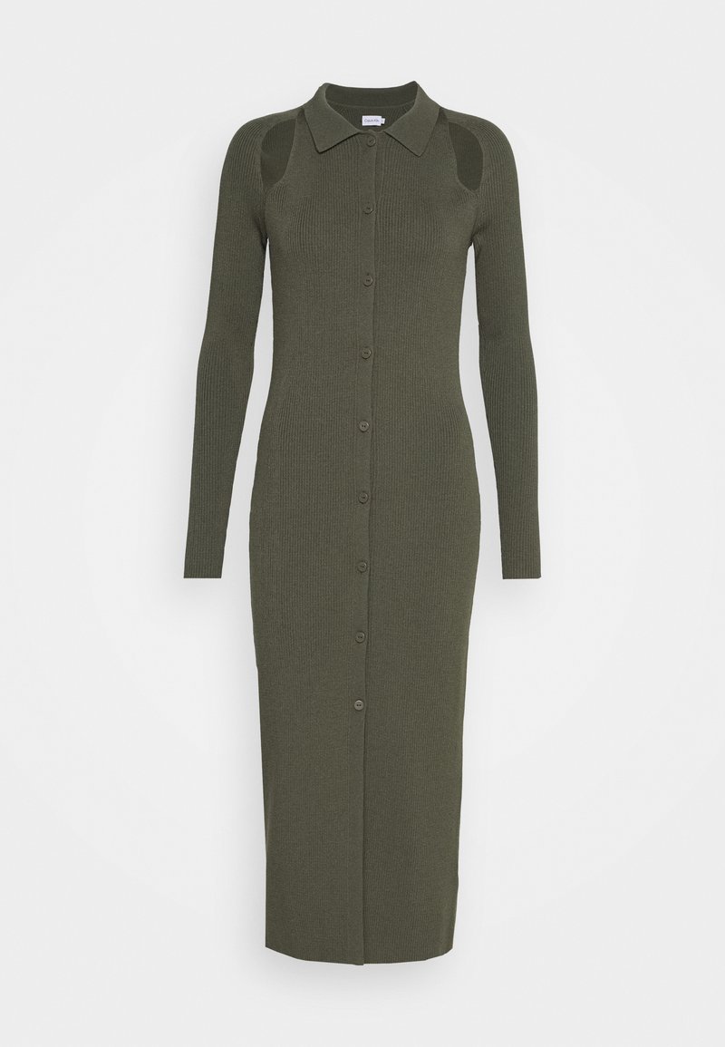 Calvin Klein Gebreide jurk donkergroen Calvin Klein Gebreide jurk donkergroen