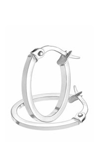 Hope hopea, jossa on tyylikäs, soikea muoto ja kiiltävä viimeistely. Sisältää lukon ja yksinkertaisen muotoilun ilman koristeita.