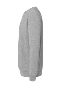 Grå sweatshirt lavet af blød bomuldsblanding, med lange ærmer, rund halsudskæring og ribbede manchetter og kant. Simpelt design.