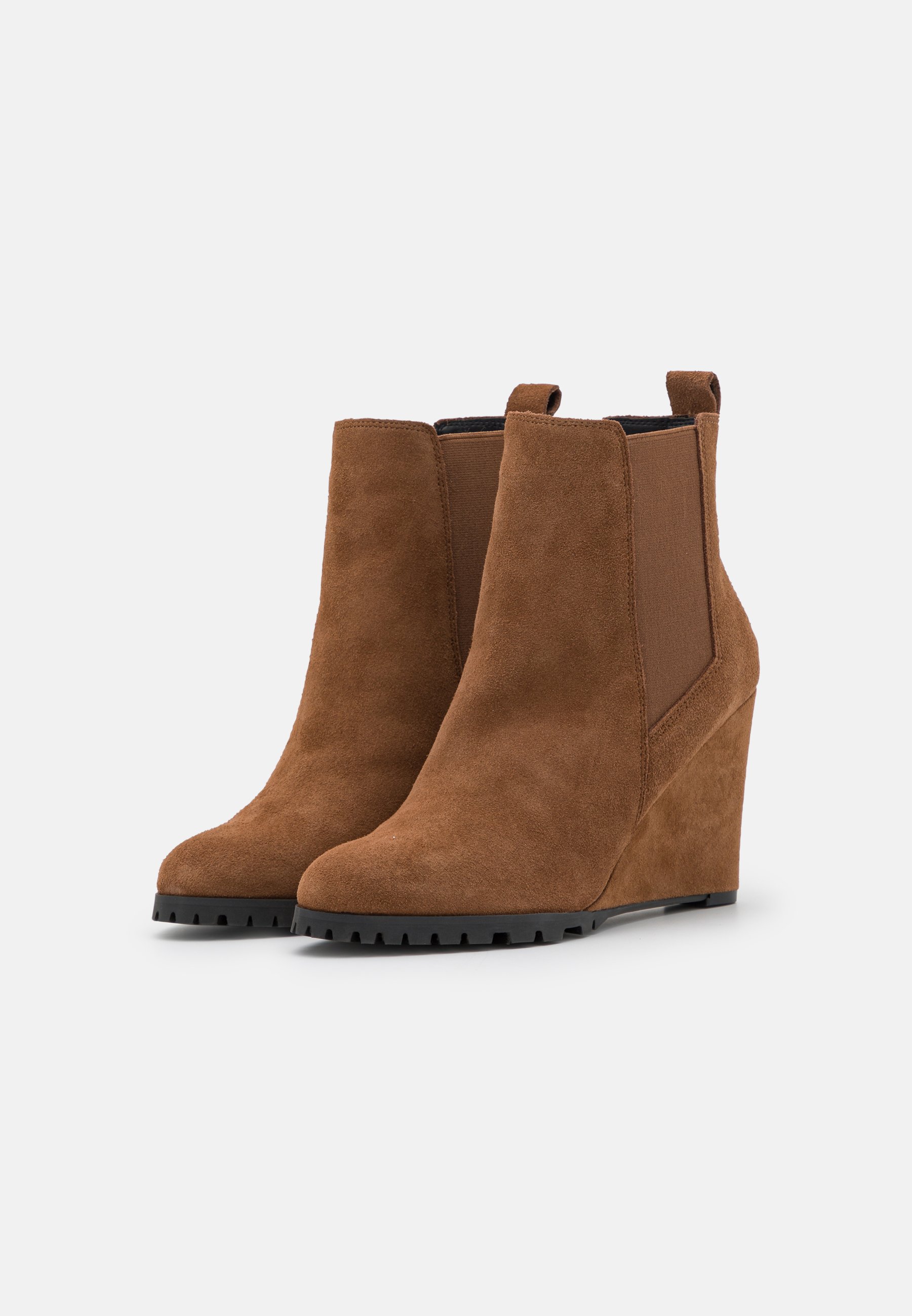 Anna Field LEATHER WINTER BOOT - Enkellaarsjes met hoge hak - brown/bruin -  Zalando.nl