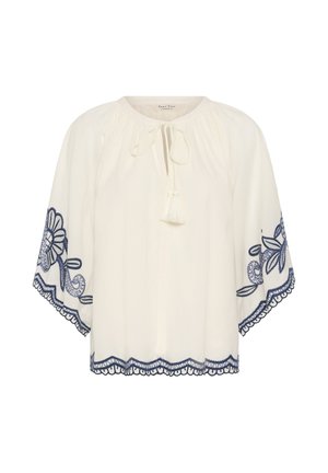 Part Two, BIANCHAPW - Blouse - whisper white w blue emb