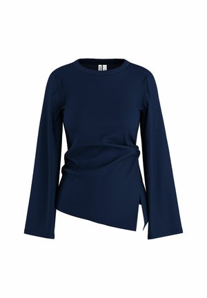 HYPEDROP, LONG SLEEVED TOP HDRIVA LS WIDE SLEEVE DRAPED - T-shirt à manches longues - navy blazer