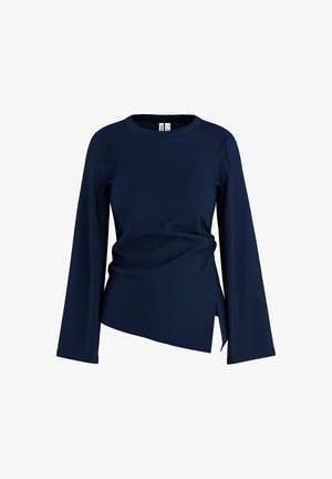 HYPEDROP, LONG SLEEVED TOP HDRIVA LS WIDE SLEEVE DRAPED - T-shirt à manches longues - navy blazer