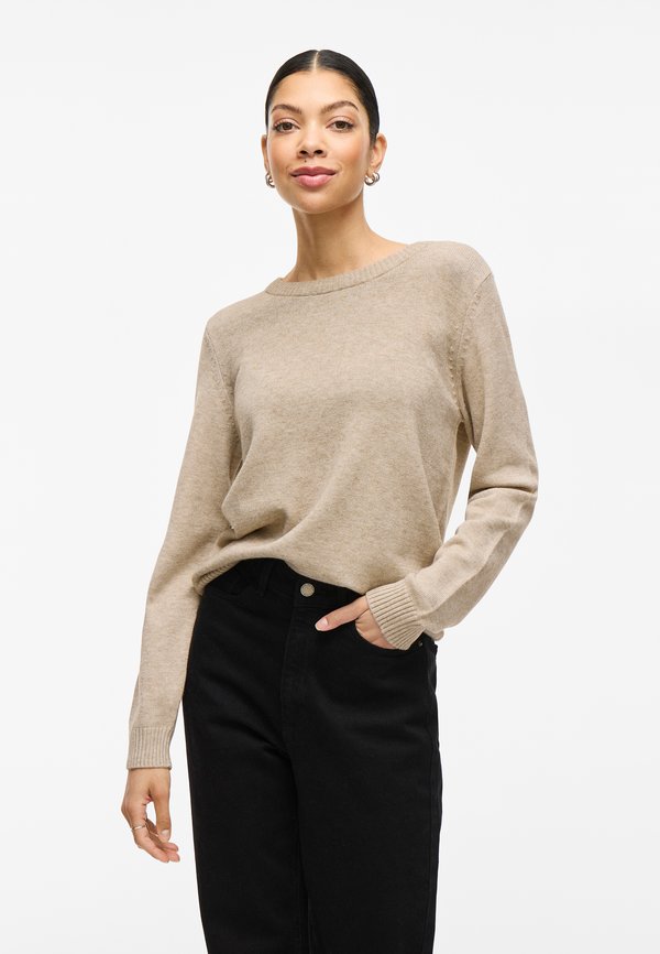 VIRIL O-NECK  - Strickpullover - natural melange