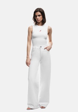 EMBROIDERED DETAIL TANK - Top - white
