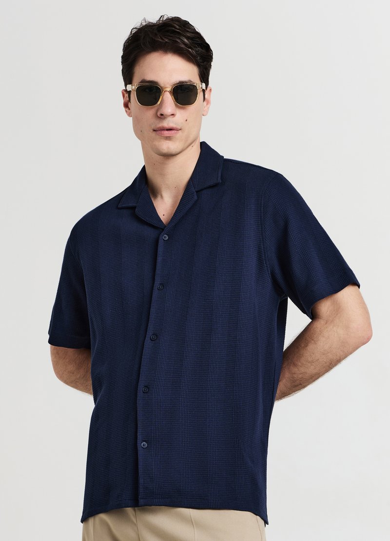 Calliope BOWLING OPERATO - Camicia - blu navy