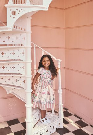 Cath Kidston, REGULAR FIT - CATH KIDSTON STRIPE SCUBA BOW DRESS   - Hverdagskjole - pink cream