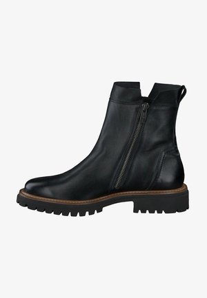 Paul Green Enkellaarsjes met plateauzool - black
