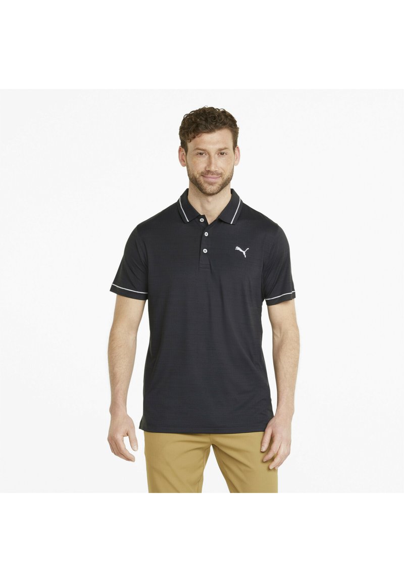 Puma CLOUDSPUN MONARCH GOLF Polo shirt black heather high rise