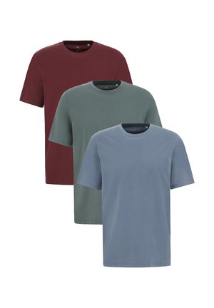 3 PACK - T-Shirt basic - burgundy red