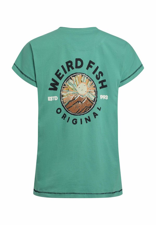 Print T-shirt - dark jade3