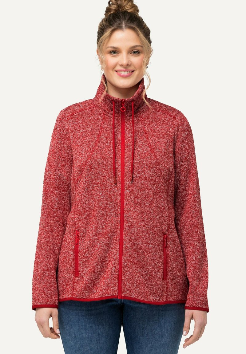 Ulla Popken HEATHER  - Giacca in pile - salsa