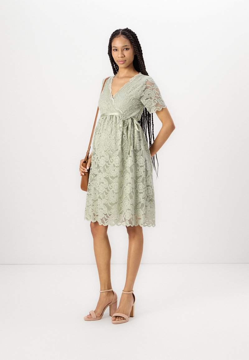 MAMALICIOUS MLMIVANE TESS DRESS - Day dress - aqua gray/blue-grey - Zalando