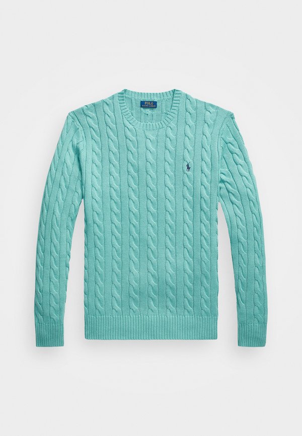 CABLE KNIT COTTON JUMPER - Jumper - deep seafoam4