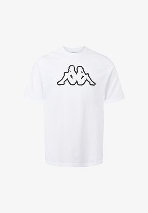 Kappa UNISEX - Triko s potiskem - white-black
