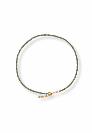 ByNouck AQUAMARINE OVAL RHINESTONE CHOKER - Necklace - gold coloured