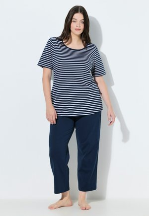 STRIPED SET - Conjunto de pijama - midnight blue
