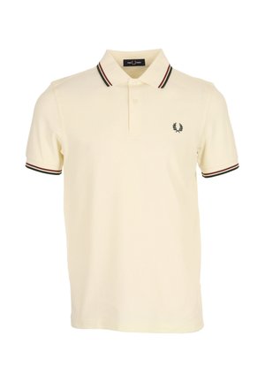 Fred Perry, TWIN TIPPED SHIRT - Polo - ecru night green