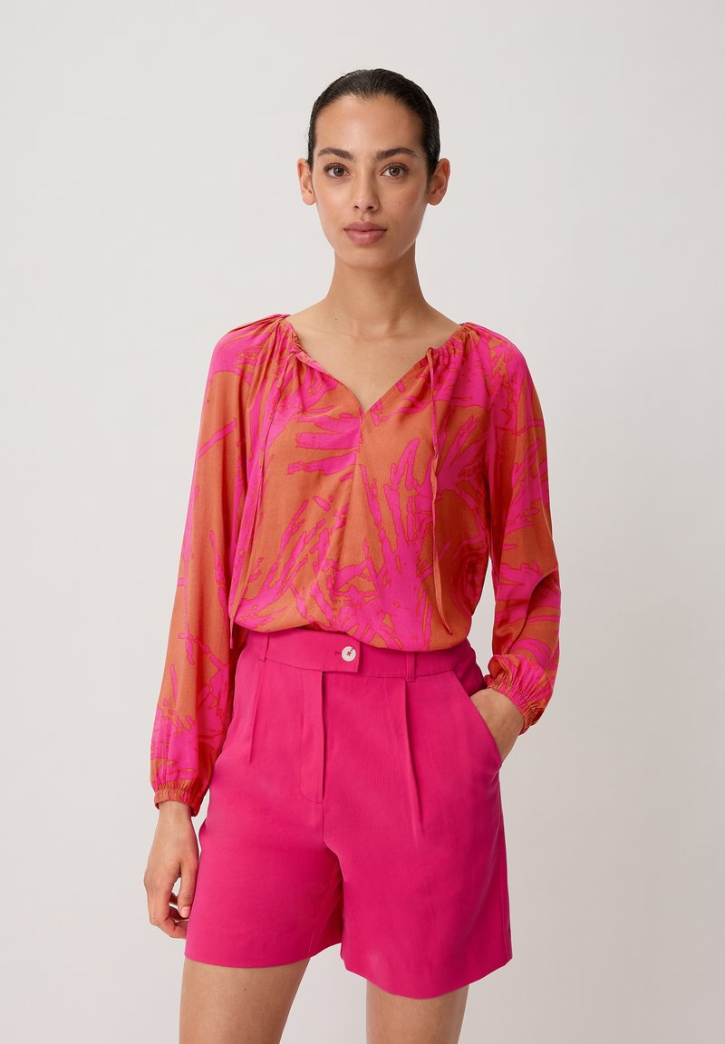 comma MIT ALL-OVER-PRINT - Bluse - pink