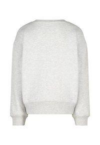 Light gray long-sleeve crewneck sweatshirt with ribbed cuffs and hem, shown from the back on a white background.