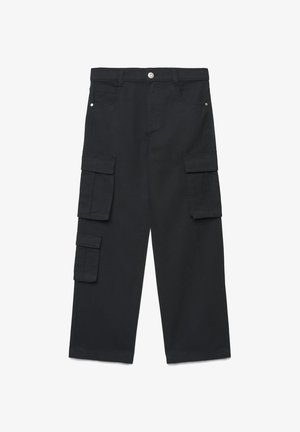 Calliope, PANTALONE LUNGO TINTA UNITA - Pantalon cargo - nero ultrablack