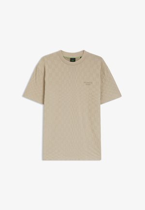 BOSS, T-shirt con stampa - open beige nineteen