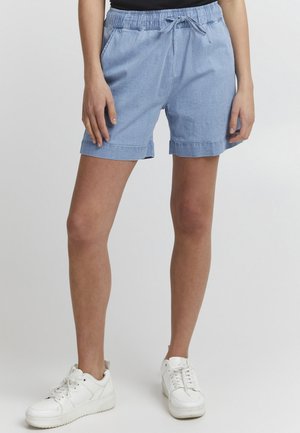 Oxmo OXLILLITH REGULAR FIT - Denim shorts - light blue denim
