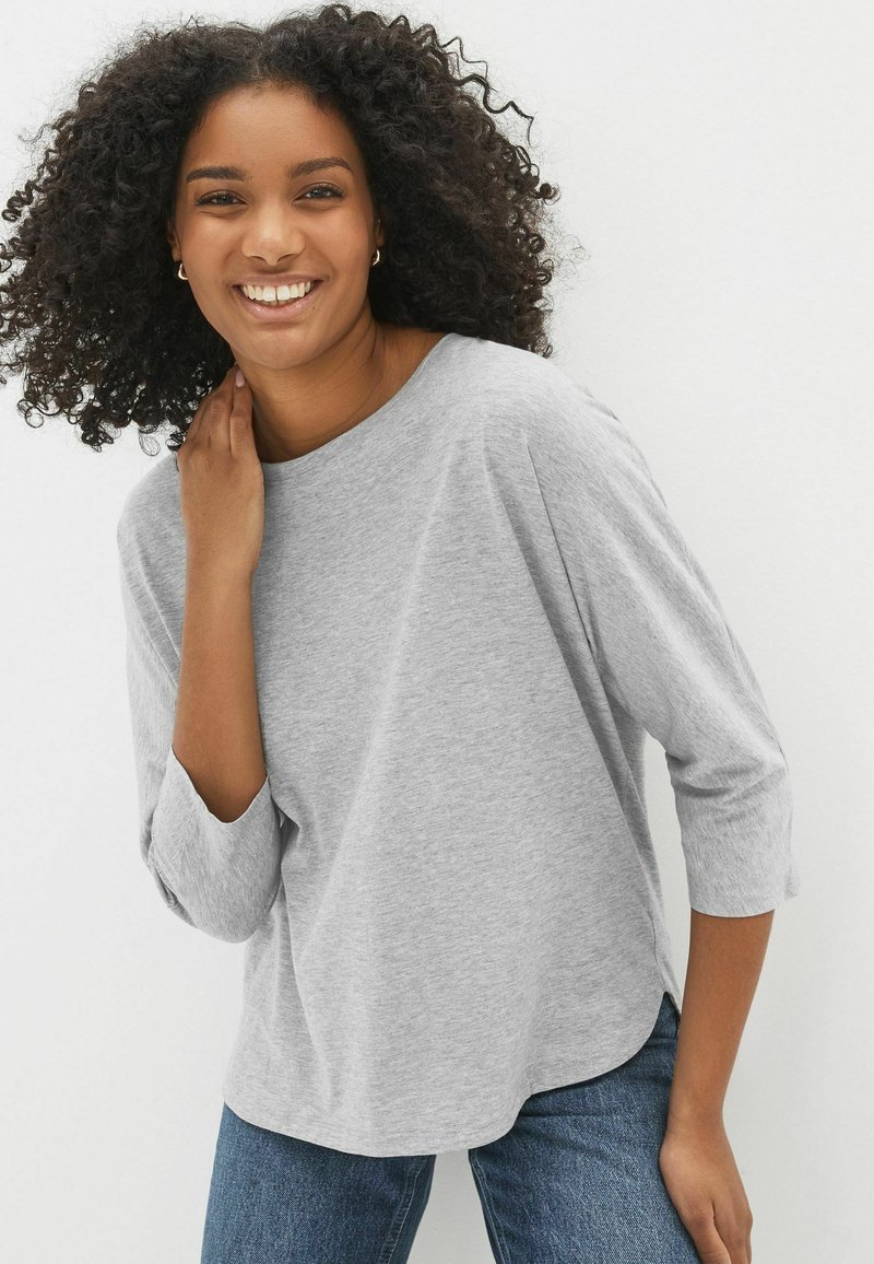 Next 3/4 LENGTH SLEEVES T-SHIRT - Jednoduché tričko - grey