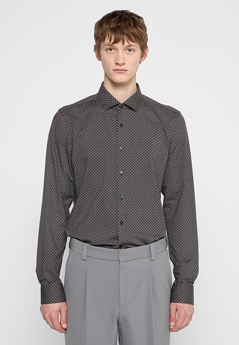 Olymp Overhemd donkergrijs