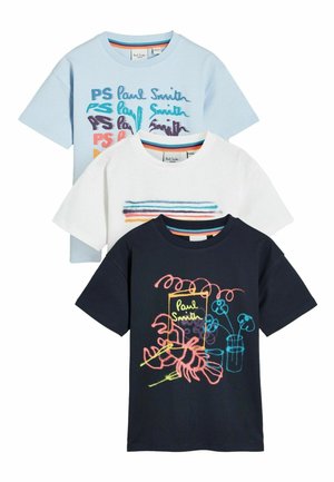 REGULAR FIT 3 PACK - T-Shirt print - blue white black