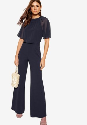 REGULAR FIT - FLUTTER SLEEVE WIDE LEG - Tuta jumpsuit - blue