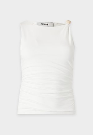 Topshop, RUCHED TANK - Débardeur - ivory cream
